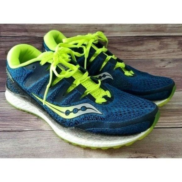 Saucony Other - Saucony Mens Freedom ISO 2 Blue Yellow Sneakers 8